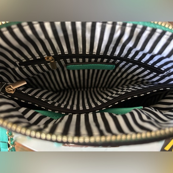 Fashion Emblem Messenger Turquoise Bag - Picture 6 of 8